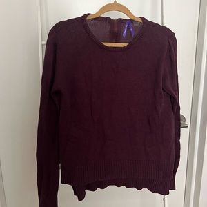 Seraphine burgundy Mock Shirt Maternity & Nursing Sweater